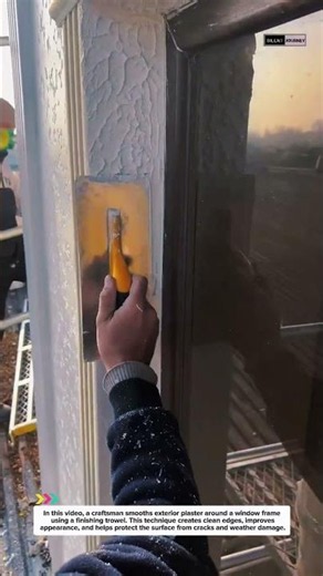 Perfect Exterior Plaster Finish Around Windows | Pro Trowel Technique
