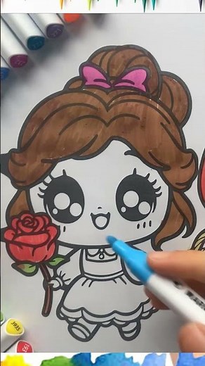Tô màu búp bê xinh đẹp cho bé - Beautiful doll Coloring pages for kids
