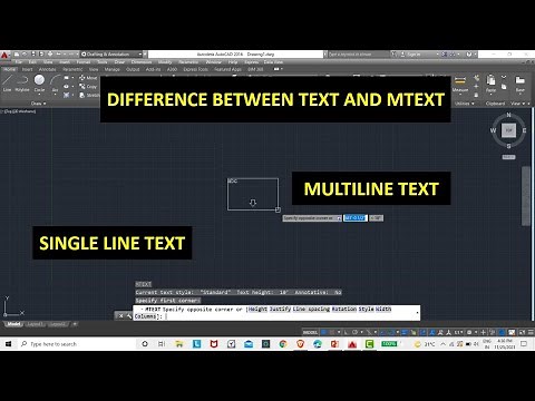 Difference between Text (Single line text) and mtext (Multiline text). Converting text to mtext.