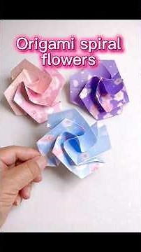 DIY: Origami paper spiral flower tutorial 👍
