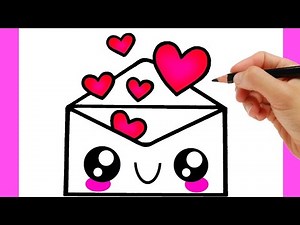 HOW TO DRAW A CUTE ENVELOPE EASY STEP BY STEP