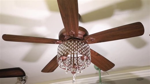 Decorative Gorgeous Tiffany Design Fan Flower Glass Lamp Hand Pull Chain Ceiling Fan With Light