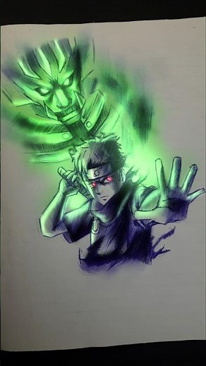 Shisui Uchiha with sussano pen sketch #shorts #animedrawing