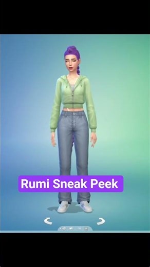 Here's a Rumi Sneak Peek 🫣 #CAS #sims4 #kpopdemonhunters #huntrix