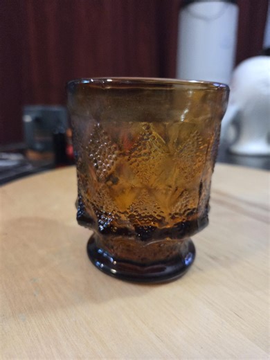 VNTG Anchor Hocking & Fire King Amber Glass Kimberly Diamond Pattern Mug 1960s-1970s - Etsy