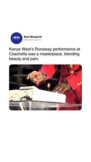 @beatblueprint on Instagram: "In 2011, Kanye’s live rendition of “Runaway” became a defining moment in his career, using ballerinas, dark visuals, and intense emotion to turn a performance into an art piece that reflected his personal chaos and public struggle, making it unforgettable. Follow @beablueprint – where music, culture & impact collide. #KanyeWest #Runaway #Coachella Video: @68.k.l"