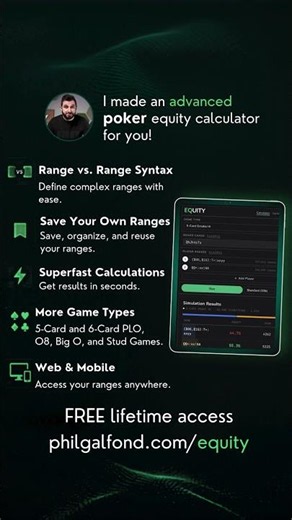 Phil Galfond's FREE Poker Equity Calculator - New Tool!