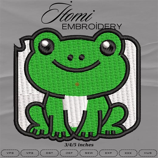 Frog Embroidery Design, Animal Patch, Baby Nursery Machine Embroidery File - Etsy