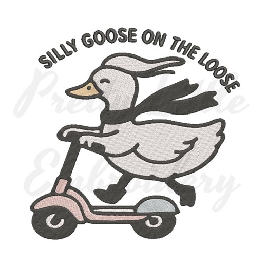 Silly Goose on the Loose Embroidery Design - Etsy