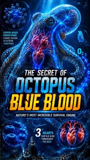 Why Does an Octopus Have BLUE Blood? 🐙💙 #Science #Octopus #Ocean #Nature #Facts