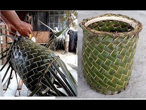 How to weave a coconut leaf basket - Part 2