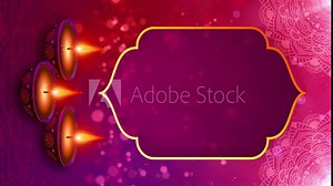 Happy Diwali Holiday Events on a Religious Festival Diwali. Oil Lamp Animation with Bokeh Abstract Background, Vertical display format background 4K