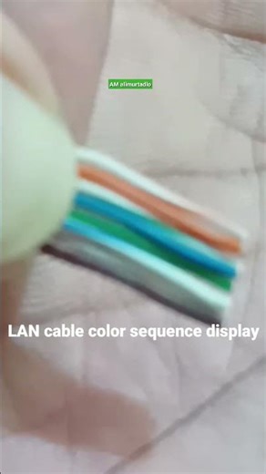 Tutorial. LAN cable color sequence display
