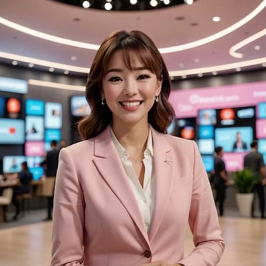 使用威力導演製作的 AI 主播範本