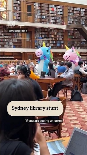 People at the Sydney State Library are seeing unicorns! | ABC News
