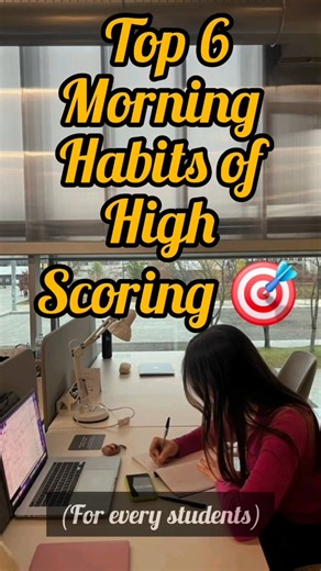 Top 6 morning habits of High Scoring🎯📚 #viral #studytips #studymotivation #studytime #studyideas