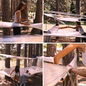 Bushcraft HACKS! Crazy Tent made from Plastic Wrap! | MetDaan