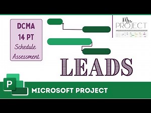 Leads Metric: DCMA 14Pt - MS Project