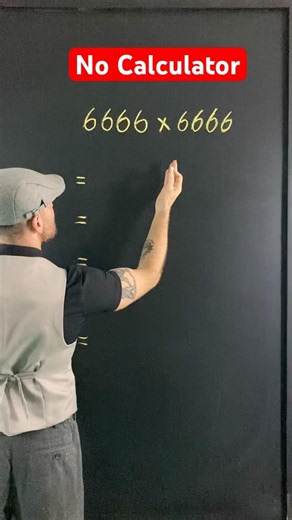 6666 × 6666 No Calculator #math #mathpuzzle #mentalmath