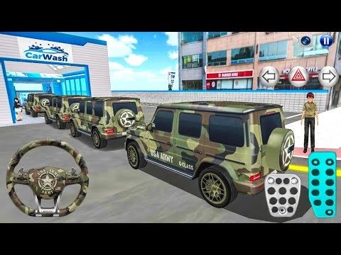 Army Officer Washing New Army Mercedes G Wagon - 3D Driving Class Simulation - Car Wash GamePlay