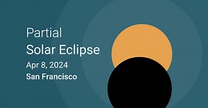 April 8, 2024 Partial Solar Eclipse in San Francisco, California, USA