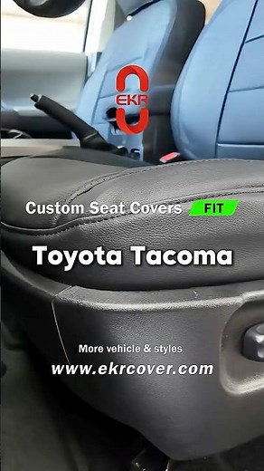 EKR custom black seat and armrest cover installation for the Toyota Tacoma.