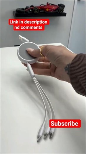 Retractable USB Cable | Mini Fast Charging Cable #shorts #retractablecarcharger #chargingcarts