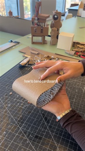 Marteen Redman on Instagram: "practicing curved walls, not sure how to add a smooth surface on the inside #architecture #architecturestudent #firstyeararchitecture #modelbuilding #cardboard"