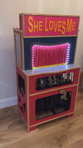 Oliver Pett on Instagram: "Credit: The theatrical stage set was designed by David Rockwell. This is my completed creation, inspired by the Broadway musical “She Loves Me.” The mechanical theatre project took me eight months to design and build. It comprises approximately fifteen hundred parts, most of which were crafted in my workshop."