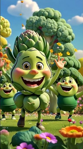 A Colorful Brocolli Celebration: Dancing Fruits and Veggies! #HealthyFun #Animation #vegetablesong