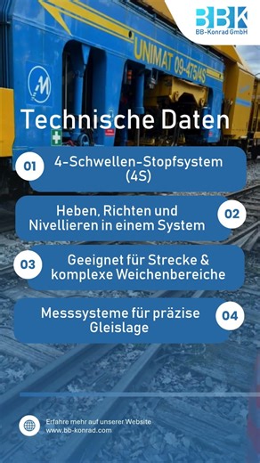 UNIMAT 09-475/4S im Einsatz – Meter für Meter zur stabilen Gleislage