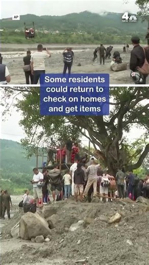 Zip line helps people cross river in Nepal after deadly flooding