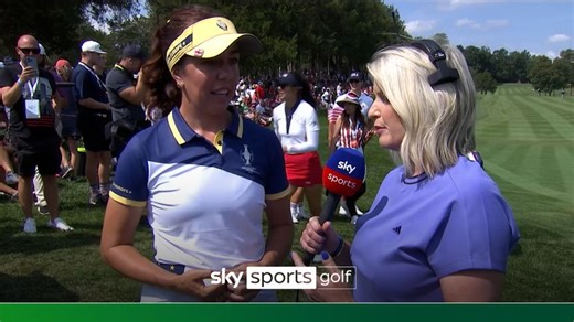 Solheim Cup: Georgia Hall wins singles against Alison Lee