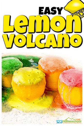 Amazing Lemon Volcano Science Experiment for Kids https://www.123homeschool4me.com/amazing-lemon-volcano-science-activity_57/ | 123 Homeschool 4 Me | Facebook