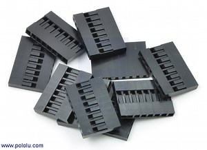 0.1" (2.54mm) Crimp Connector Housing: 1x8-Pin 10-Pack