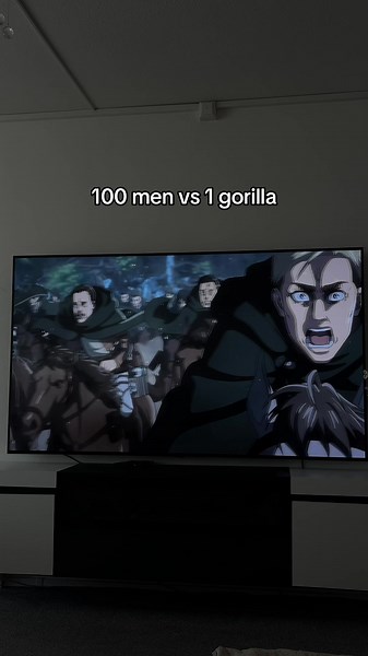 100 men vs 1 gorilla #attackontitan #erwinsmith #zekeyaeger #gorilla #anime #animeclips