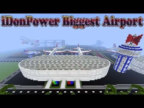 Minecraft Biggest Airport With lots of planes In It and shops
