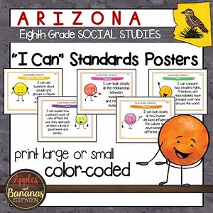 Arizona Social Studies - "I Can" Eighth Grade Standards Posters