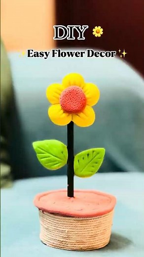 🌼 DIY Air-Dry Clay Flower Tutorial 🌼