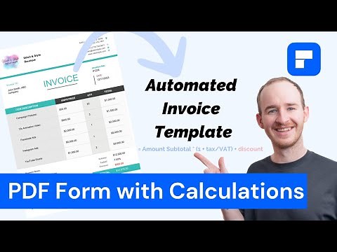 Fillable PDF forms with calculations | How to create automated invoice template