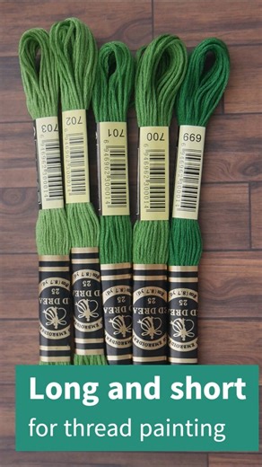 Thread painting tutorial - Long and short embroidery stitch #embroidery #threadpainting #silkshading
