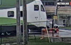Video shows GO train strike car after driver skirts crossing