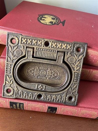 Antique Eastlake Brass Pocket Door Pull, Ornate Recessed Handle, 5 Inch - Etsy