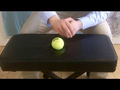 Carpal Tunnel exercises 5 Using a Tennis ball to release your Carpal Tunnel