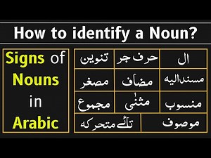 Signs of Nouns in Arabic | How to Identify a Noun? | Arabic Grammar Lesson No. 02