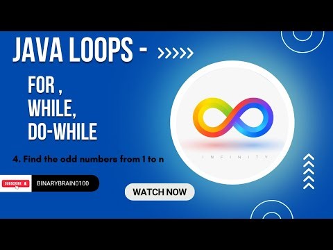 Java For Loop program || ( 4. Find the odd numbers from 1 to n.)