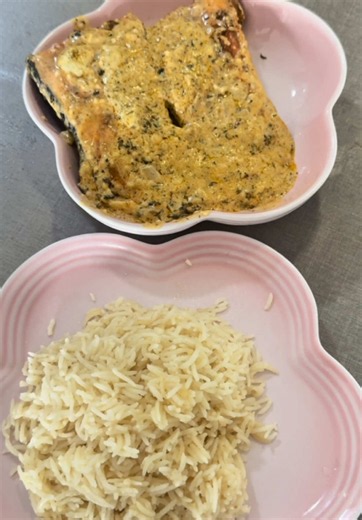 Salmon Garlic Butter Lemon with Butter Rice — Easy Home Cooking