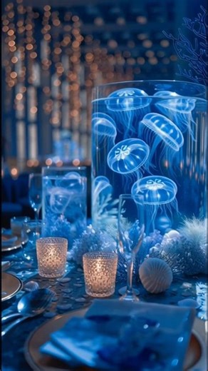 #shorts #wedding #bridal #party #blue #jellyfish #fantasy #bride #bloom #love #romantic #shortvideo
