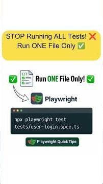 Run Only ONE Test File in Playwright 🎯#shorts #shortsfeed #testing #playwright #qatesting #foryou