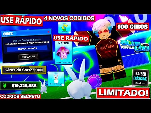 BLUE LOCK RIVALS: NOVO CÓDIGO SECRETO DE 35 GIROS + BUG E TODOS OS CÓDIGOS